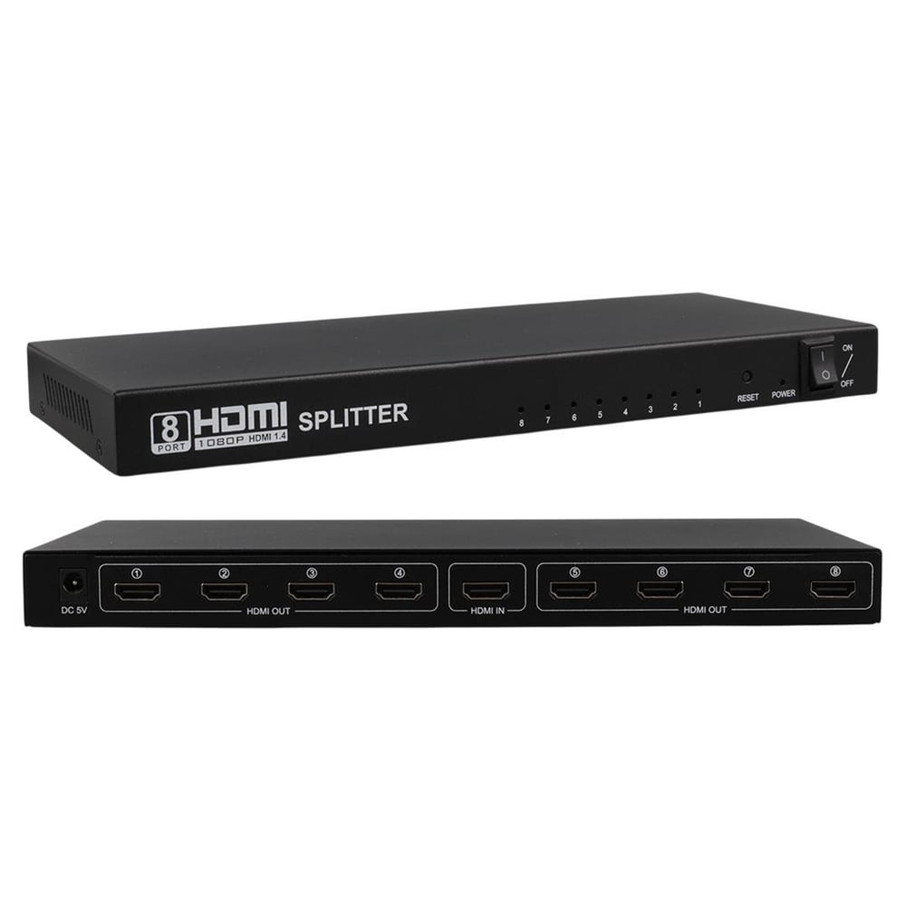 Powermaster PowerMaster PM-14218 1 Giriş 8 Çıkış Port 1080P FHD HDMI Dağıtıcı Splitter (8'li Çoklayıcı) - Hdmi Dağıtıcı