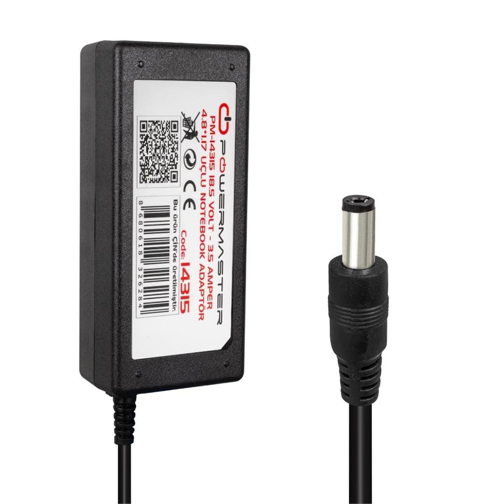 Powermaster Powermaster PM-14315 18.5 Volt - 3.5 Amper 5.5*2.5 Uçlu Adaptör (Hp Notebook) - Adaptörler