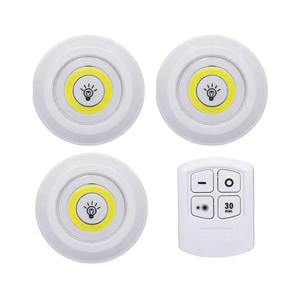 Powermaster Powermaster PM-15084 Üçlü Kumandalı Pilli Dokunmatik Portatif Cob Led Işık Aydınlatma - Ledli Lambalar