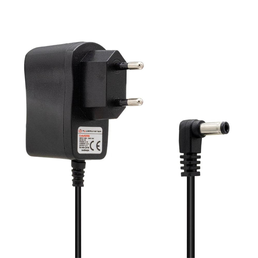Powermaster Powermaster PM-15255 5 Volt - 1.2 Amper 5.5*2.5 Mm  Uçlu Priz Tipi Adaptör - Adaptörler