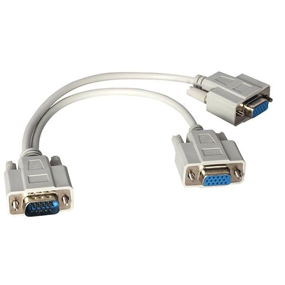 Powermaster Powermaster PM-1557 1x VGA Erkek To 2x VGA Dişi 30 CM Çevirici Kablo - VGA Kablolar