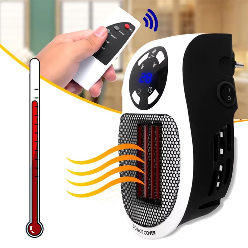 Powermaster PowerMaster PM-20327 500 Watt Priz Tipi Uzaktan Kumandalı Taşınabilir Isıtıcı (Zamanlayıcı - Otomatik Kapanma) - Isıtıcılar