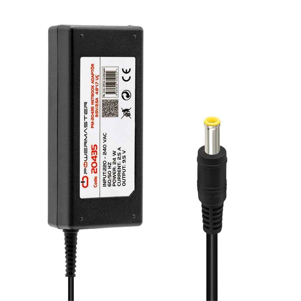 Powermaster Powermaster PM-20435 9.5 Volt - 2.5 Amper 4.8*1.7 Mm Uçlu Adaptör (Asus Notebook) - Laptop Adaptörleri