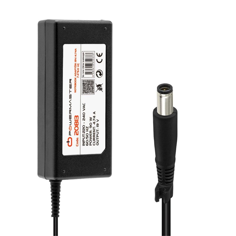 Powermaster Powermaster PM-20813 19 Volt - 4.74 Amper 7.4*5.0 Mm Uçlu Adaptör (Hp Notebook) - Laptop Adaptörleri