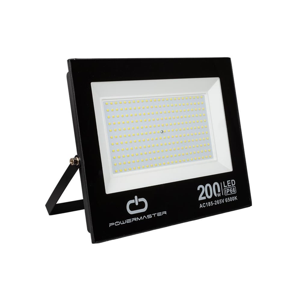 Powermaster PowerMaster PM-22583 200 Watt - 220 Volt Beyaz 6500k IP66 120* Işık Açısı Siyah Slim Kasa led Projektör - Led Projektör