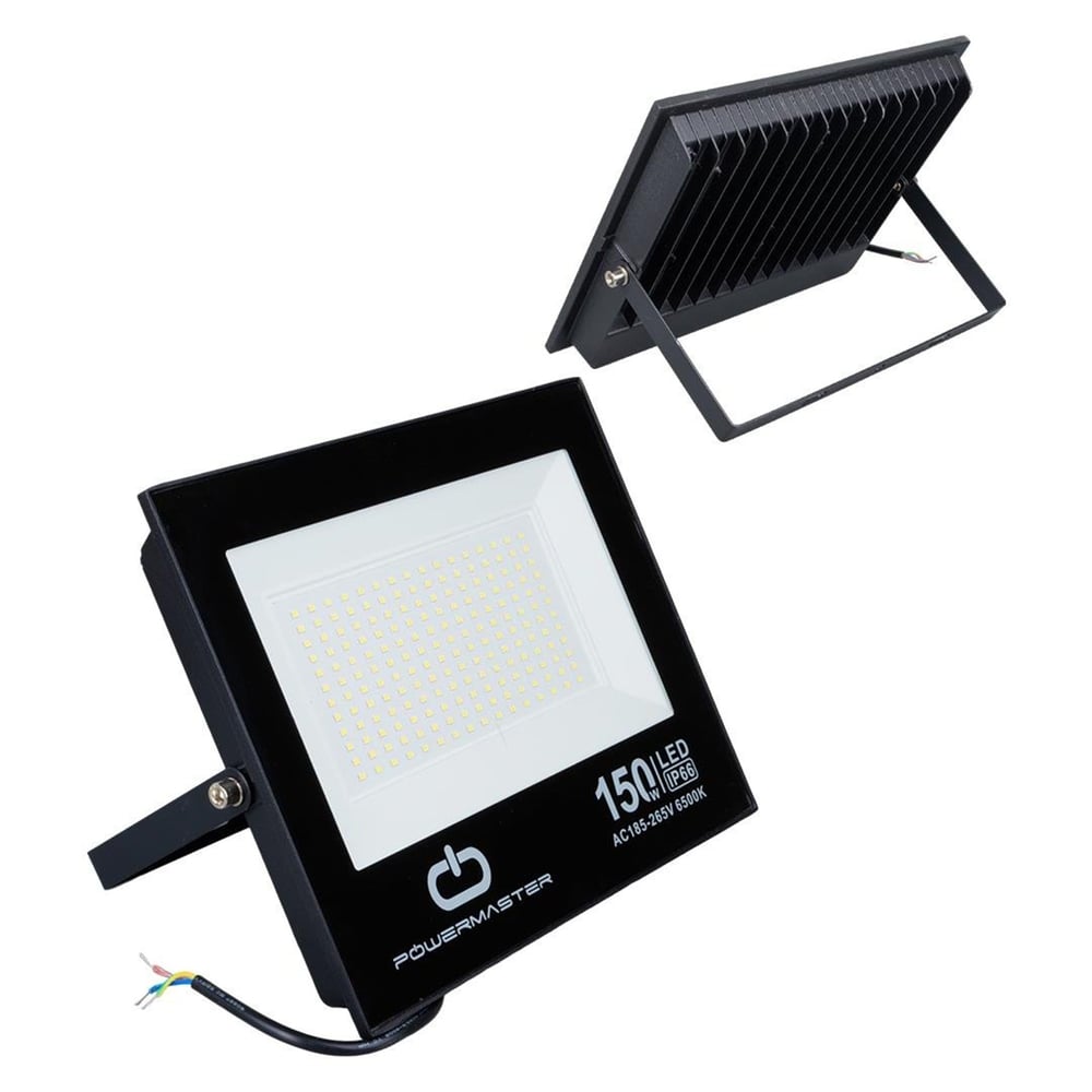Powermaster Powermaster PM-22586 150 Watt - 220 Volt 6500K IP66 150* Işık Açısı Siyah Slim Kasa Beyaz Led Projektör - Led Projektör