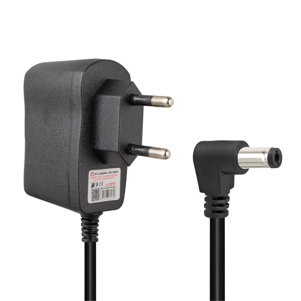 Powermaster Powermaster PM-23719 9 Volt - 0.5 Amper 5.5*2.5 Mm L Uçlu Panasonic Telsiz Telefon Adaptör - Adaptörler
