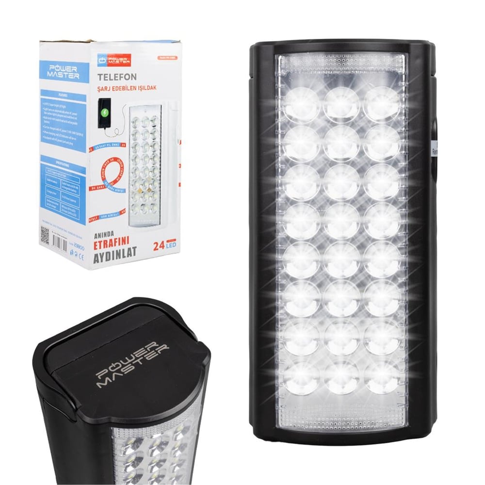 Powermaster Powermaster PM-23800 Telefon Şarj Edebilen 24 Ledli Çok Fonksiyonlu Işıldak - Fener ve Işıldaklar