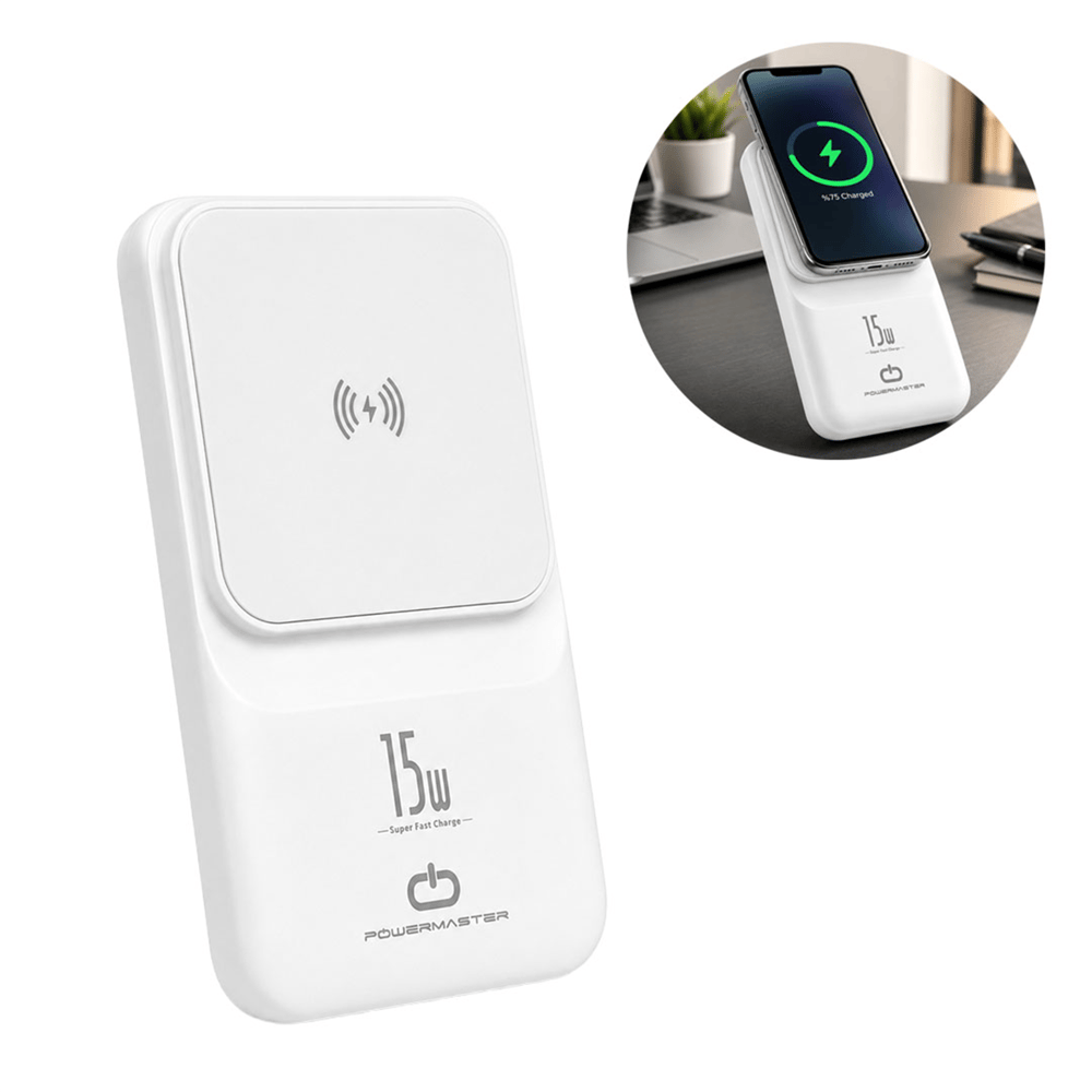 Powermaster Powermaster PM-23830 10000 Mah 15W Kablosuz Hızlı Şarj Ve Dahili Kablolu Powerbank - Powerbank