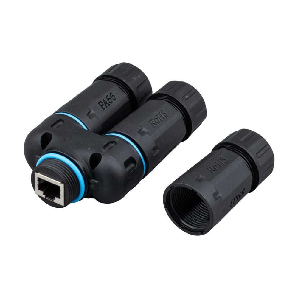 Powermaster PowerMaster PM-24590 Dişi - 2x Dişi IP68 Su Geçirmez RJ45 Konnektör - Fiş - Jack - Şase - Buton - Konnektör