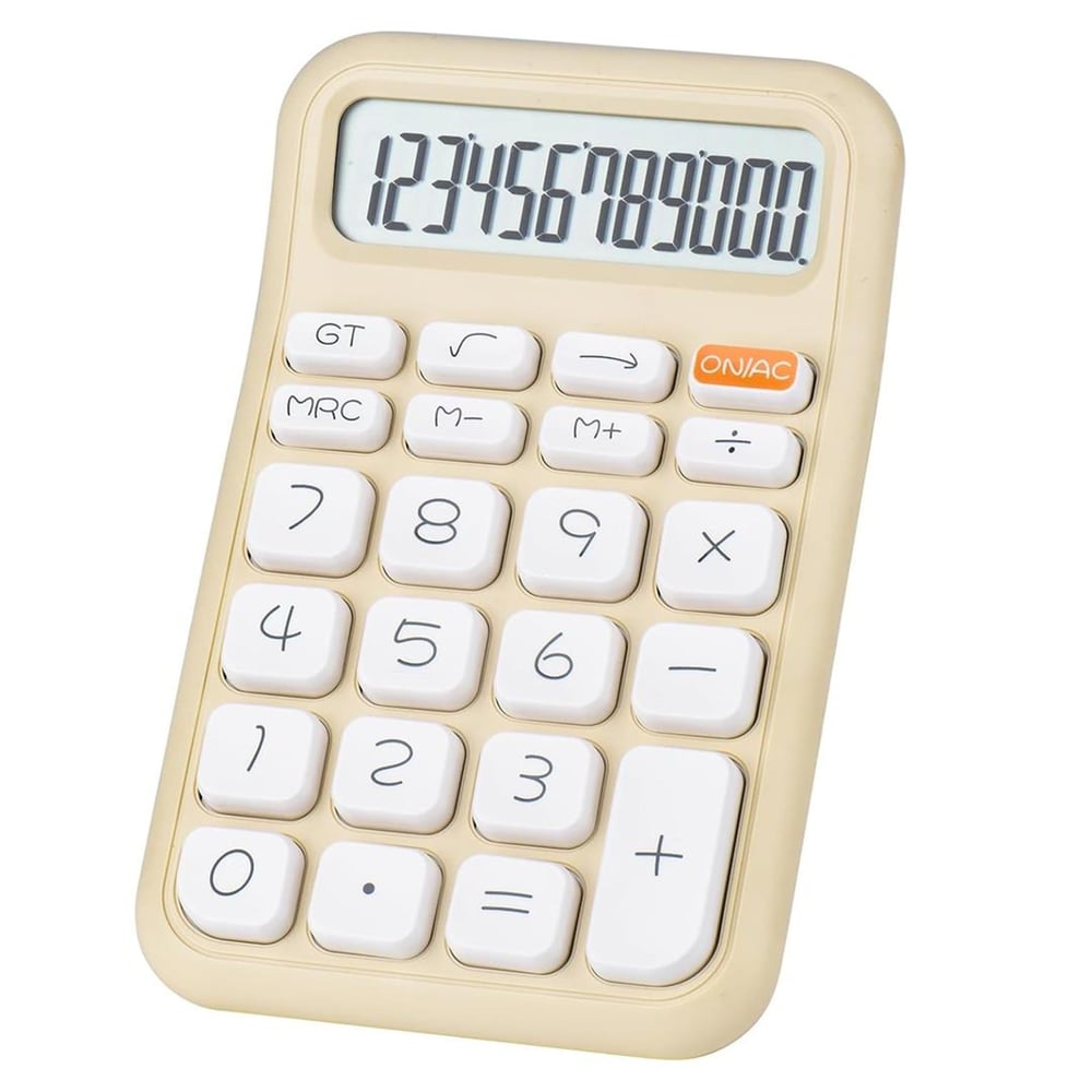 Powermaster Powermaster PM-25408 Krem Renk Beyaz Tuş 12 Haneli Hesap Makinesi - Hesap Makineleri