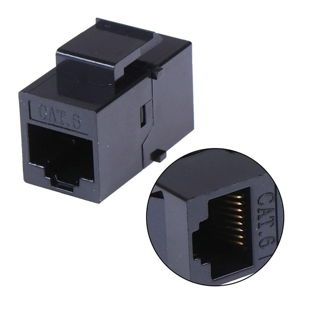 Powermaster PowerMaster PM-25454 RJ45 Cat6 Dişi/Dişi 8P-8C Ara Kaplin Coupler Adaptör Siyah - Fiş - Jack - Şase