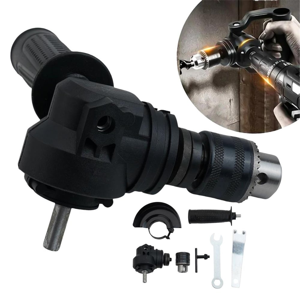 Powermaster PowerMaster PM-26256 Mandrenli 90 Derece Açılı Universal Matkap Başlık Seti Adaptörü - Matkap ve Matkap Uçları