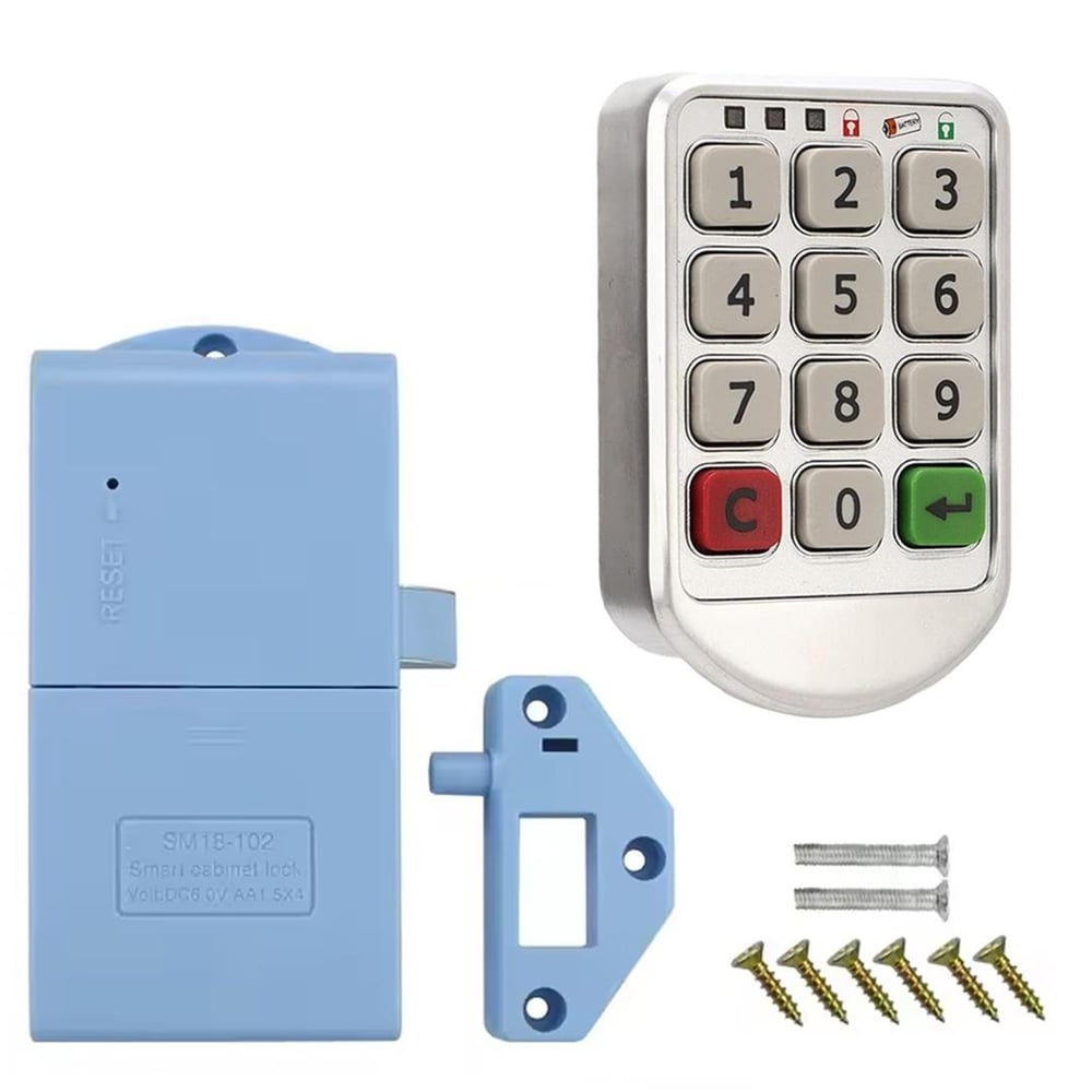 Powermaster PowerMaster PM-26723 Tuş Şifreli Gri Çekmece Dolap Kilidi (2'li Paket) - Kapı Kilitleri