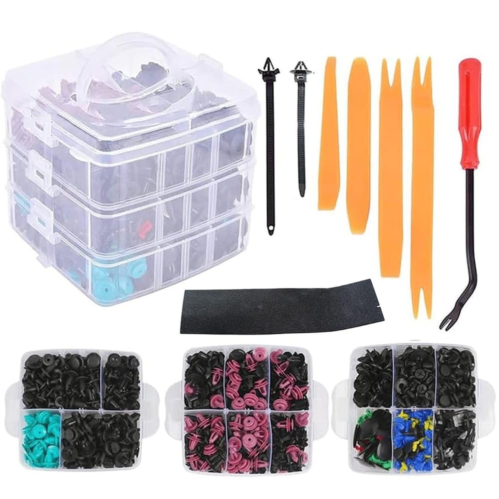 Powermaster Powermaster PM-26823 Oto Tampon Tutucu Klipsi Plastik Bağlantı Ekipmanları 696'lı Set - Oto Aksesuarları