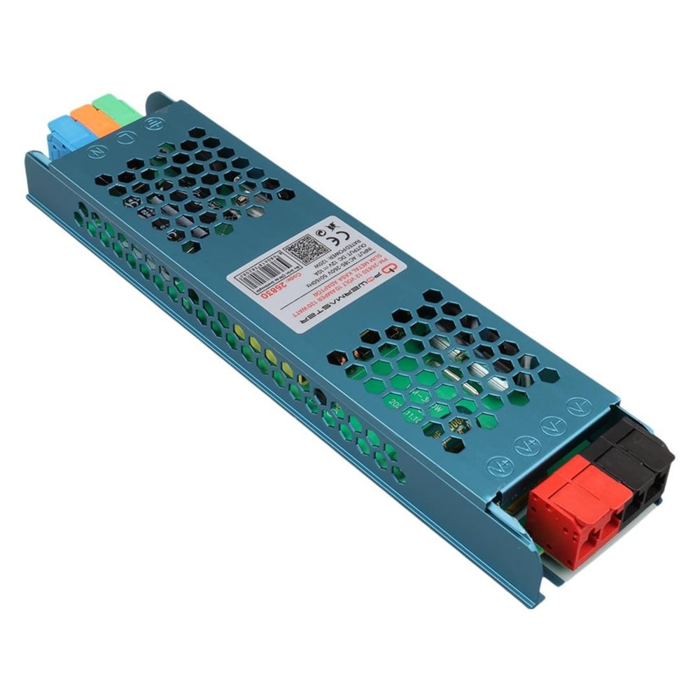 Powermaster PowerMaster PM-26830 12 Volt 10 Amper 120 Watt Slim Metal Kasa Adaptör 208x50x23mm - Metal Kasa Adaptörler