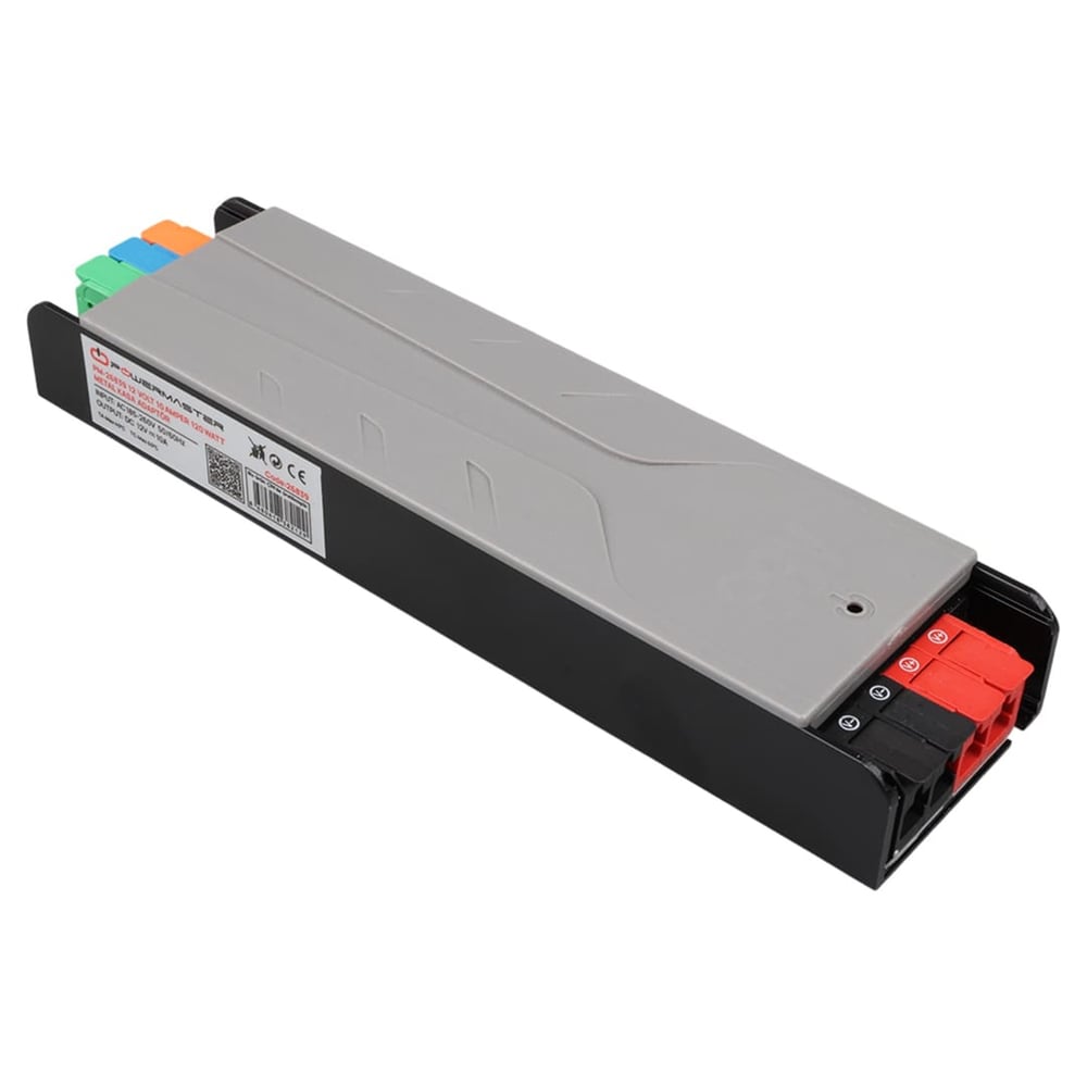 Powermaster Powermaster PM-26839 12 Volt 10 Amper 120 Watt Slim Metal Kasa Adaptör 189X51x27mm - Metal Kasa Adaptörler