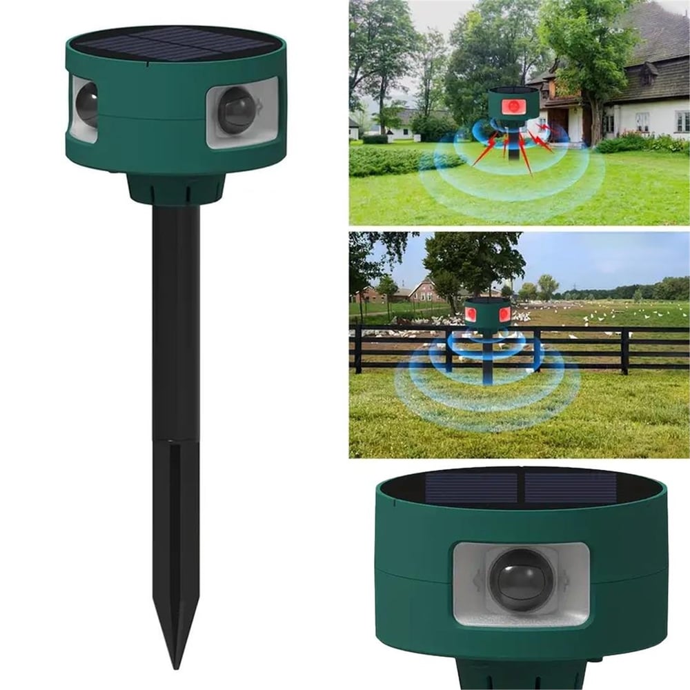Powermaster PowerMaster PM-26948 Ultrasonic Sesli Solar Hayvan Kovucu Alarm Cihazı 360 Derece Sensörlü - Hayvan & Haşere Kovucular