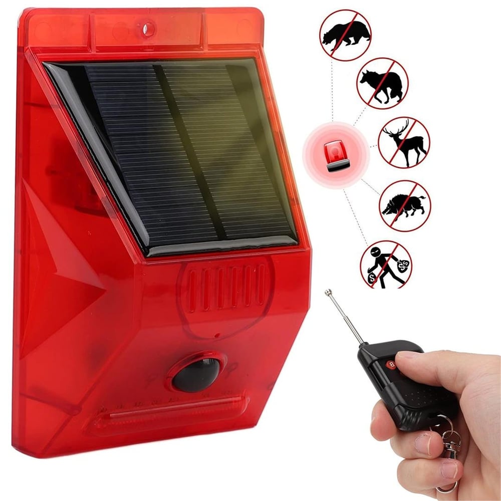 Powermaster PowerMaster PM-26957 Sesli Hayvan Kovucu Alarm Cihazı Uzaktan Kumandalı Solar Panelli - Hayvan & Haşere Kovucular