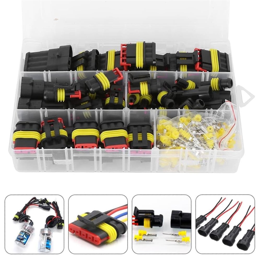 Powermaster PowerMaster PM-28532 HID JST Konnektör Seti Oto Elektrik Kablo Soketleri Su Geçirmez 352 Parça - Fiş - Jack - Şase - Buton - Konnektör