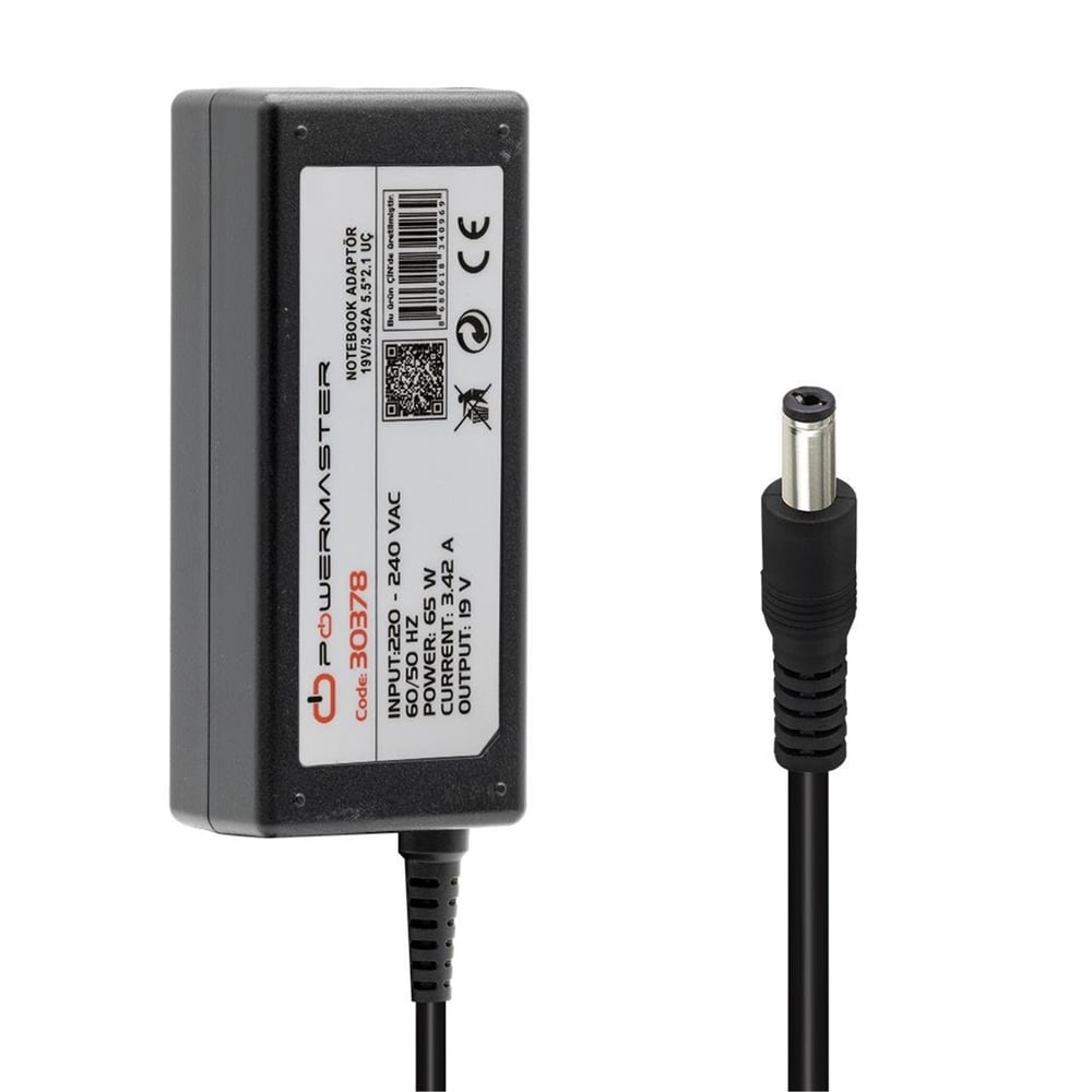 Powermaster Powermaster PM-30378 19 Volt - 3.42 Amper 5.5*2.1 Mm Uçlu Adaptör (Acer Notebook) - Laptop Adaptörleri
