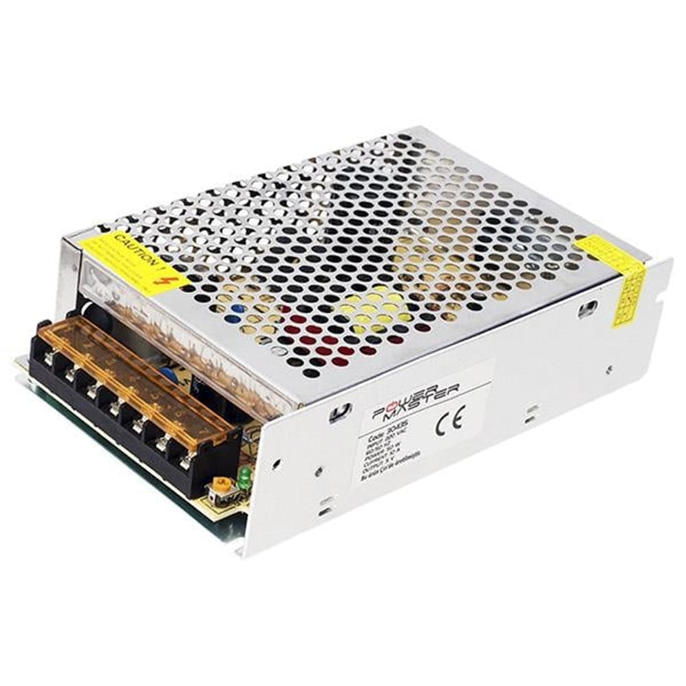 Powermaster Powermaster PM-30435 5 Volt - 10 Amper - 50 Watt Kalın Metal Kasa Adaptör (P10 Panel Adaptörü) - Adaptörler