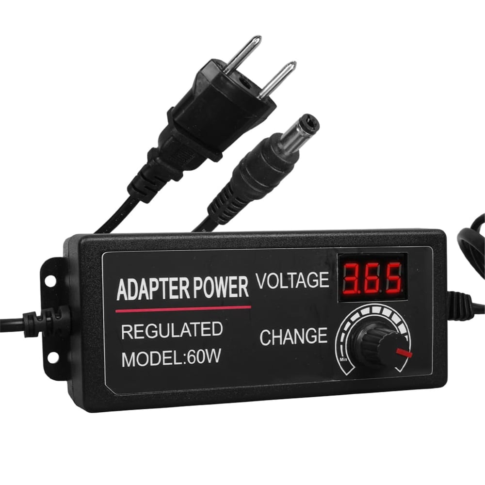 Powermaster Powermaster PM-31002 Siyah 12 Volt - 24 Volt - 3 Amper 5.5*2.5 Mm Uçlu Voltaj Kademeli Adaptör - Tablet Pc Adaptörleri