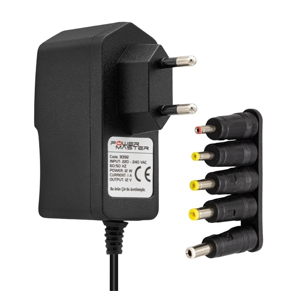 Powermaster Powermaster PM-31392 12 Volt - 1 Amper 4 Uçlu Priz Tipi Adaptör - Adaptörler
