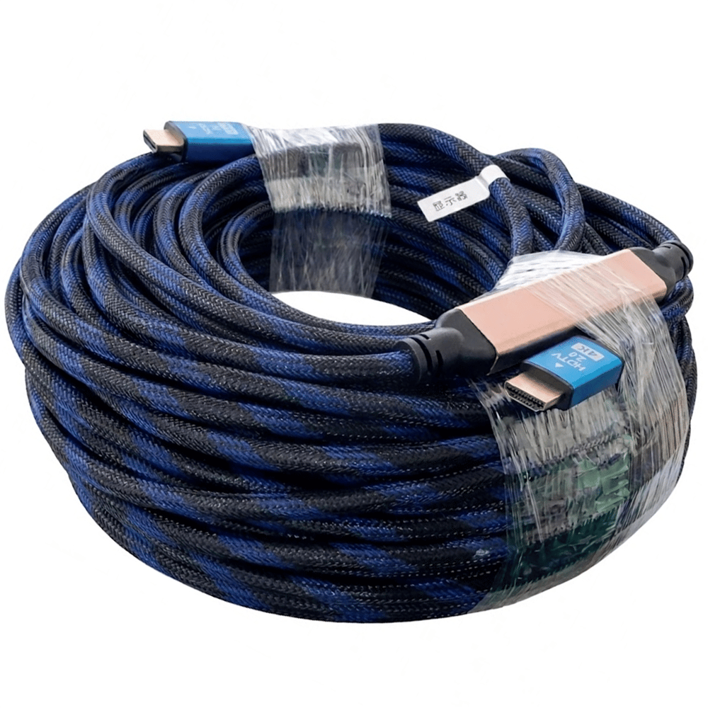Powermaster Powermaster PM-32806 Örgülü Chipsetli Çift Filtreli 40 Metre 4K HDMI 2.0 Görüntü Aktarım Kablosu - HDMI Kablo