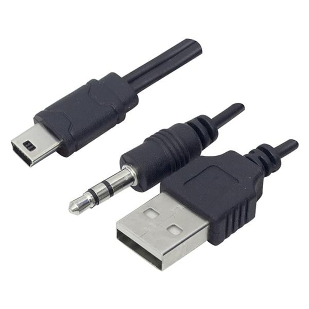 Powermaster PowerMaster PM-33320 USB Aux TO Mini USB - 5 Pin Kablo 40Cm (Müzik Kutusu - Ses Bombası Kablosu) - AUX Kablolar