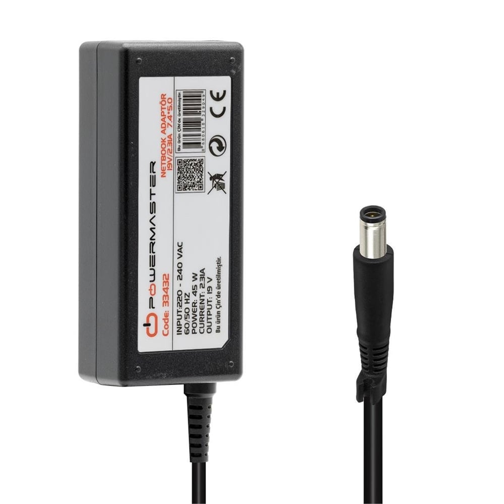 Powermaster Powermaster PM-33432 19.5 Volt - 2.31 Amper 7.4*5.0 Mm Uçlu Adaptör (Dell Notebook) - Adaptörler