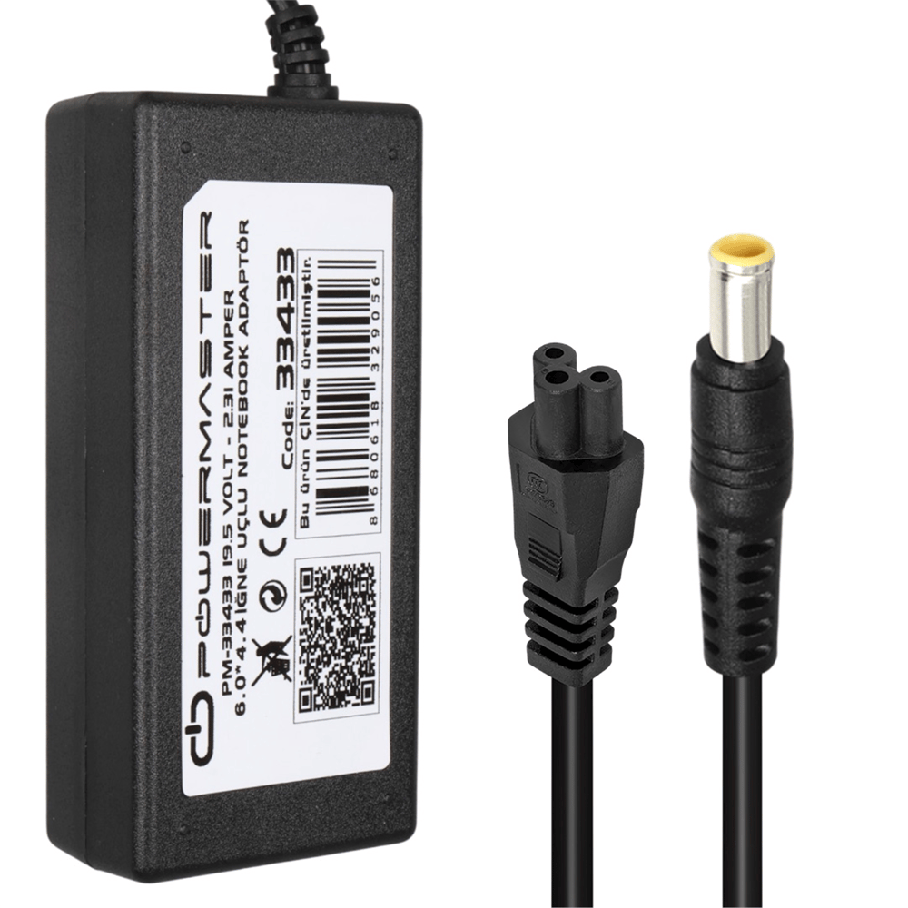 Powermaster Powermaster PM-33433 19.5 Volt - 2.31 Amper 6.0×4.4 Mm İğne Uçlu Adaptör Notebook - Laptop Adaptörleri