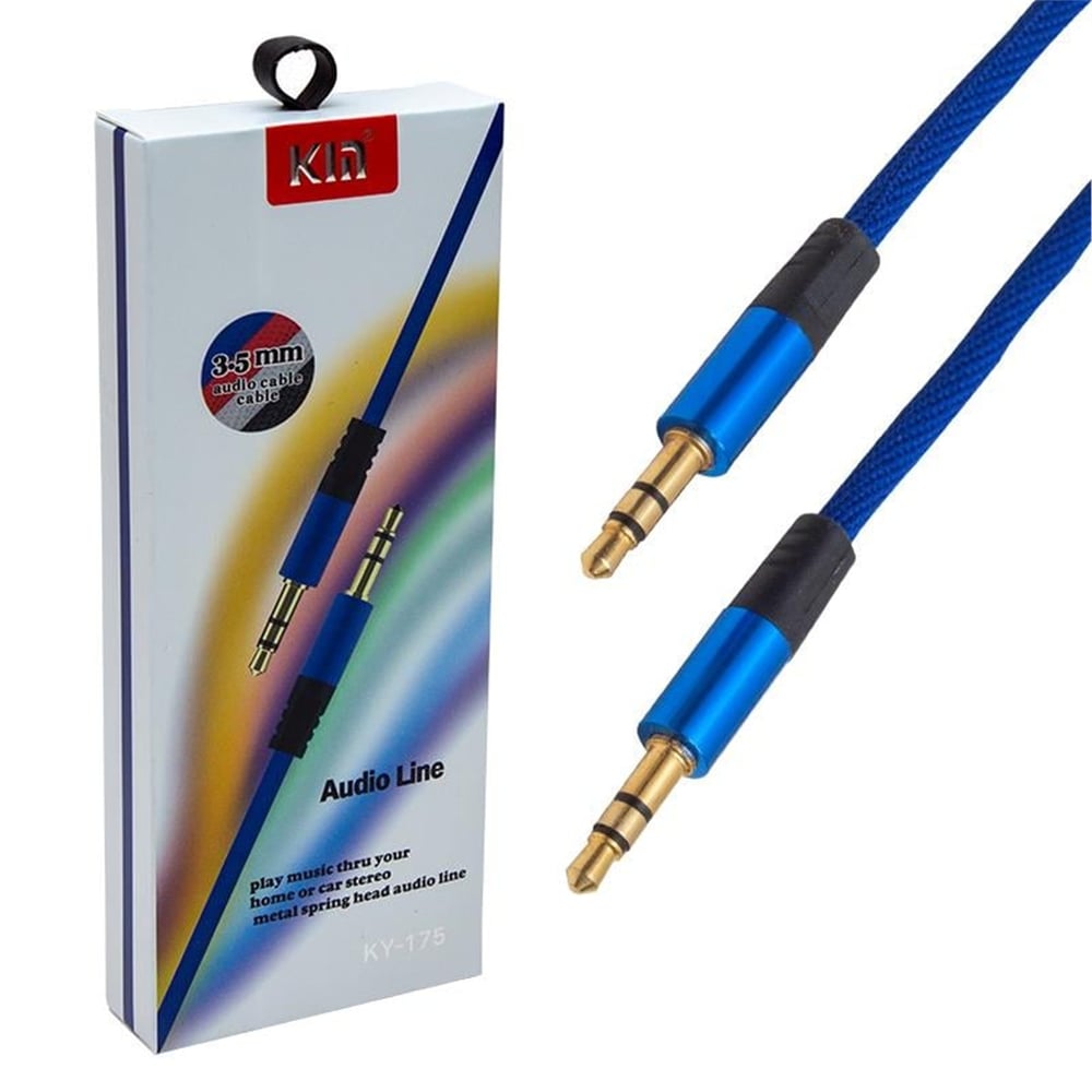 Powermaster Powermaster Pm-3778 3.5 Mm Erkek/Erkek Lacivert Stereo Aux Kablo - AUX Kablolar