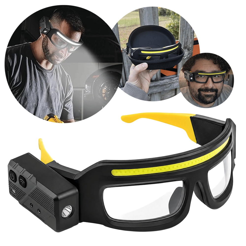 Powermaster Powermaster PM-37843 İndüksiyonlu Koruyucu Gözlük Ve Kafa Lambası Şarjlı Çift LED'li - Ev ve Yaşam