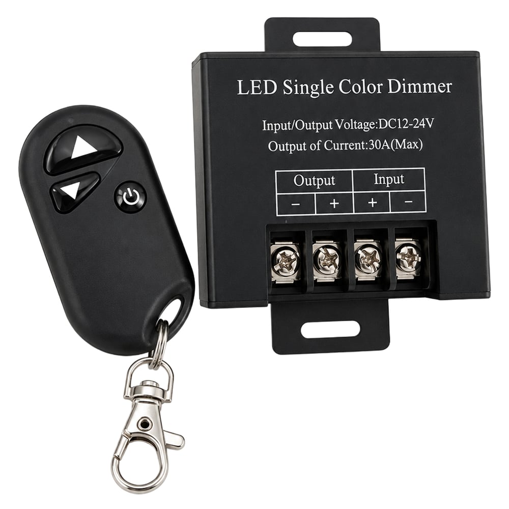 Powermaster Powermaster PM-37845 12V-24V 30A Tek Renk Şerit LED Dimmer RF Uzaktan Kumandalı Kontrol Cihazı - RGB Kontrol Devreleri