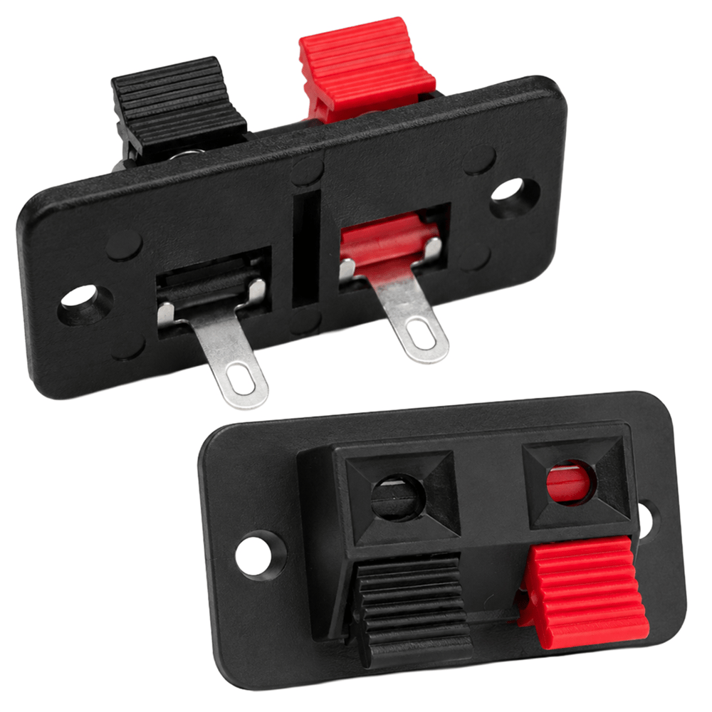 Powermaster Powermaster PM-37889 İkili Yaylı Hoparlör Terminali 38x19mm - Fiş - Jack - Şase - Buton - Konnektör