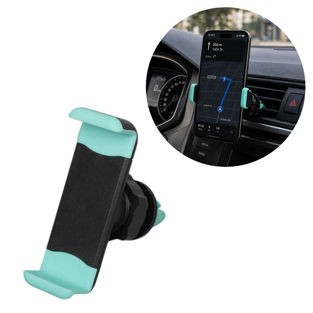 Reyonex Powermaster Pm-39119 Plastik 360 Derece Dönebilen Ayarlanabilir Kıskaçlı Araç İçi Telefon Tutucu - Tablet-Telefon Aksesuarları