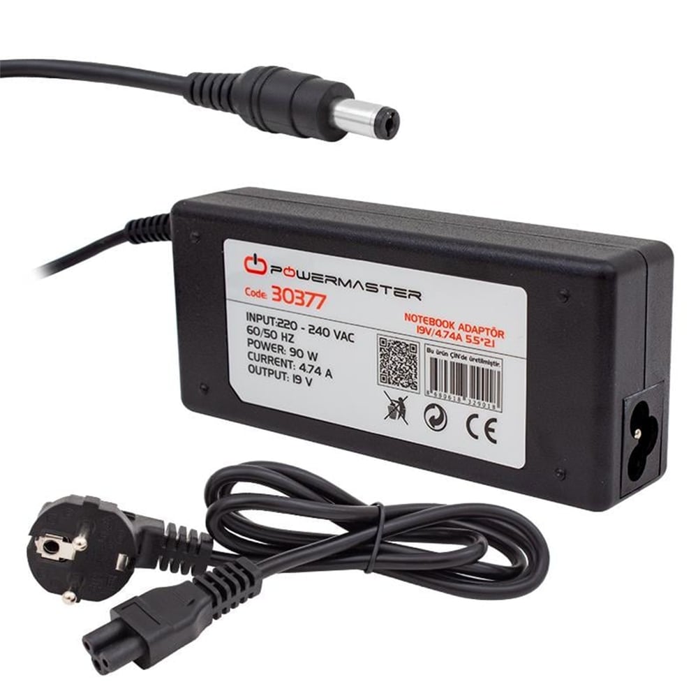 Powermaster Powermaster PM-3938 19.5 Volt - 4.74 Amper 6.5*4.4 Mm Uçlu Adaptör (Sony Notebook - Samsung Led Tv Monitör) - Adaptörler