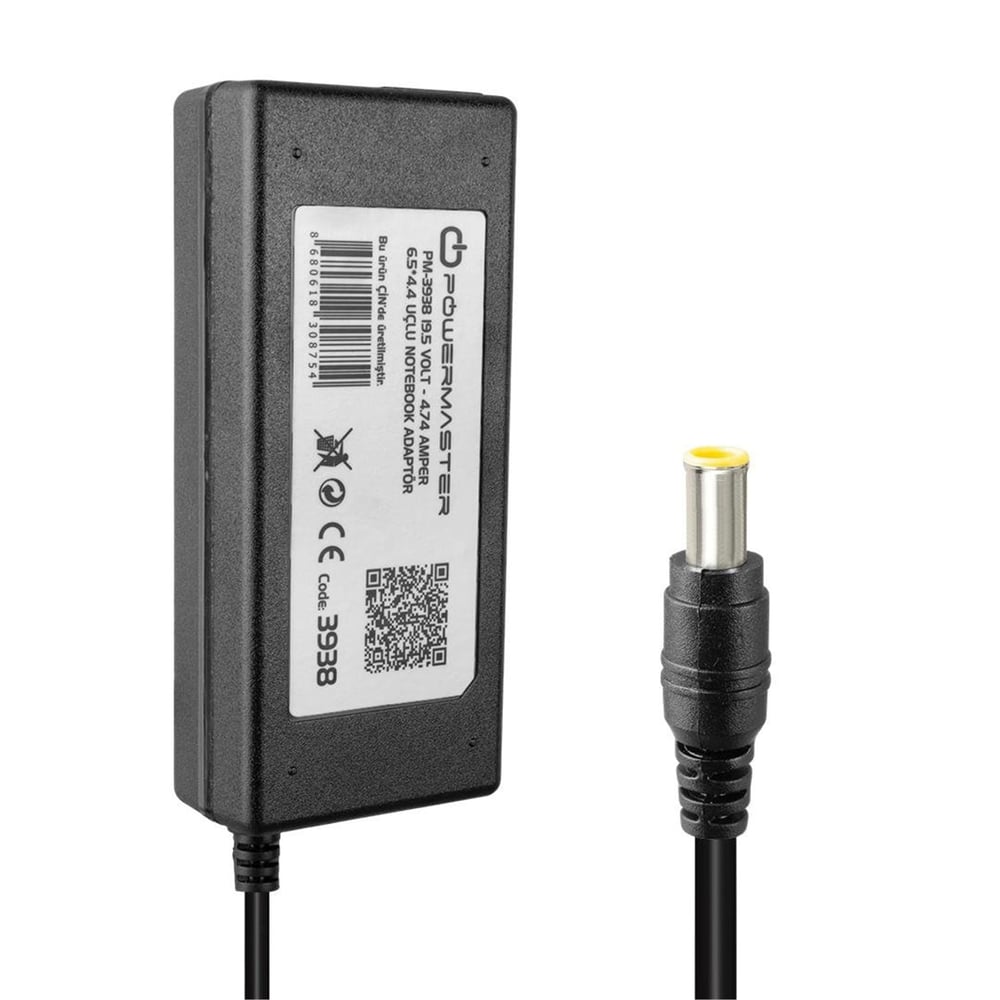 Powermaster Powermaster PM-3938 19.5 Volt - 4.74 Amper 6.5*4.4 Mm Uçlu Adaptör (Sony Notebook - Samsung Led Tv Monitör) - Adaptörler
