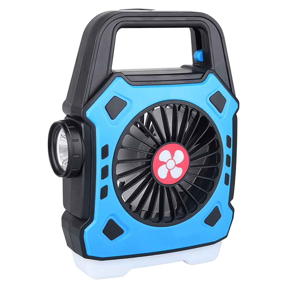 Powermaster Powermaster PM-506 Kamp Tipi Şarjlı 5 Modlu (3+2) Led El Feneri Işıldak - 3 Kademe Soğutucu Fan Vantilatör - Fener ve Işıldaklar