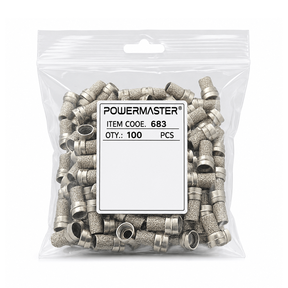 Powermaster Powermaster PM-683 F Konnektör RG6/U4 Uydu Anten Kablo Uyumlu Çevirmeli Vidalı Tip (100'Lü Paket) - F Konnektör