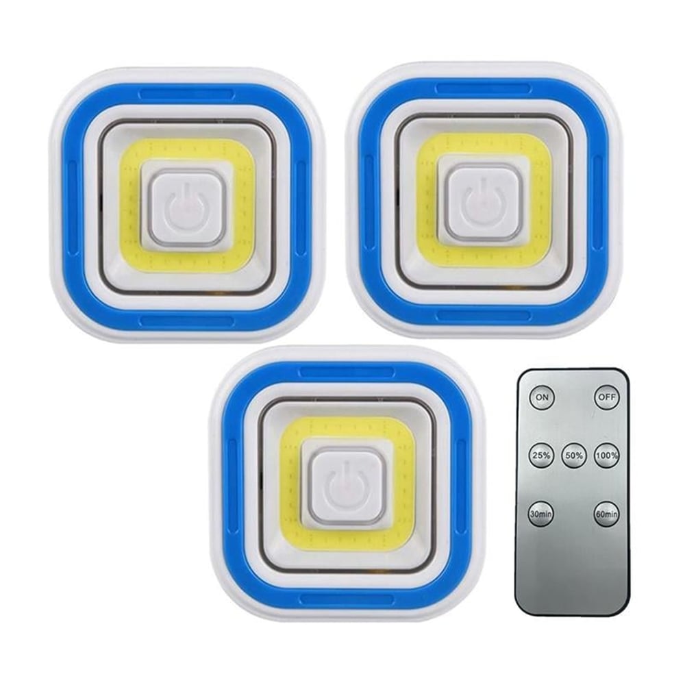 Powermaster Powermaster PM-6936 Cob Ledli Pilli Uzaktan Kumandalı Üçlü Lamba - Ledli Lambalar