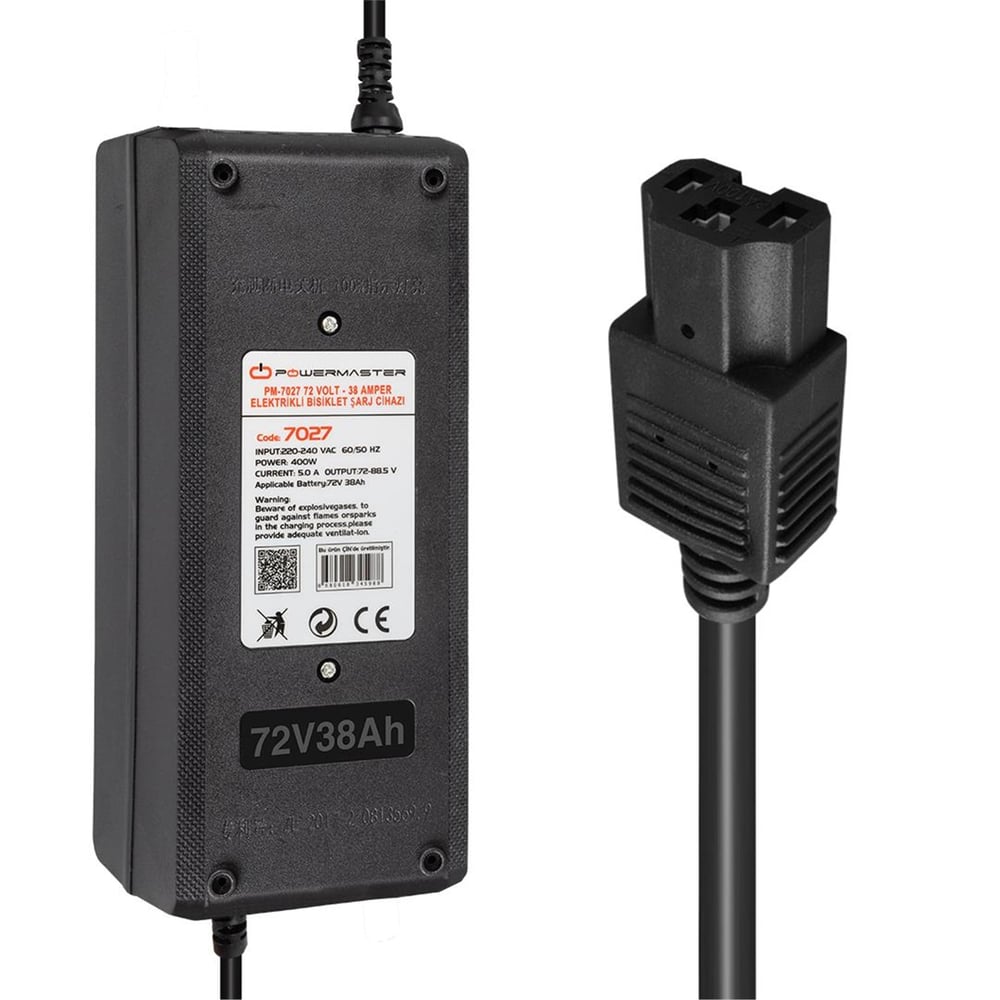 Powermaster Powermaster PM-7027 72 Volt - 38 Amper Elektrikli Bisiklet Şarj Cihazı - Elektrikli Bisiklet Şarj Cihazı