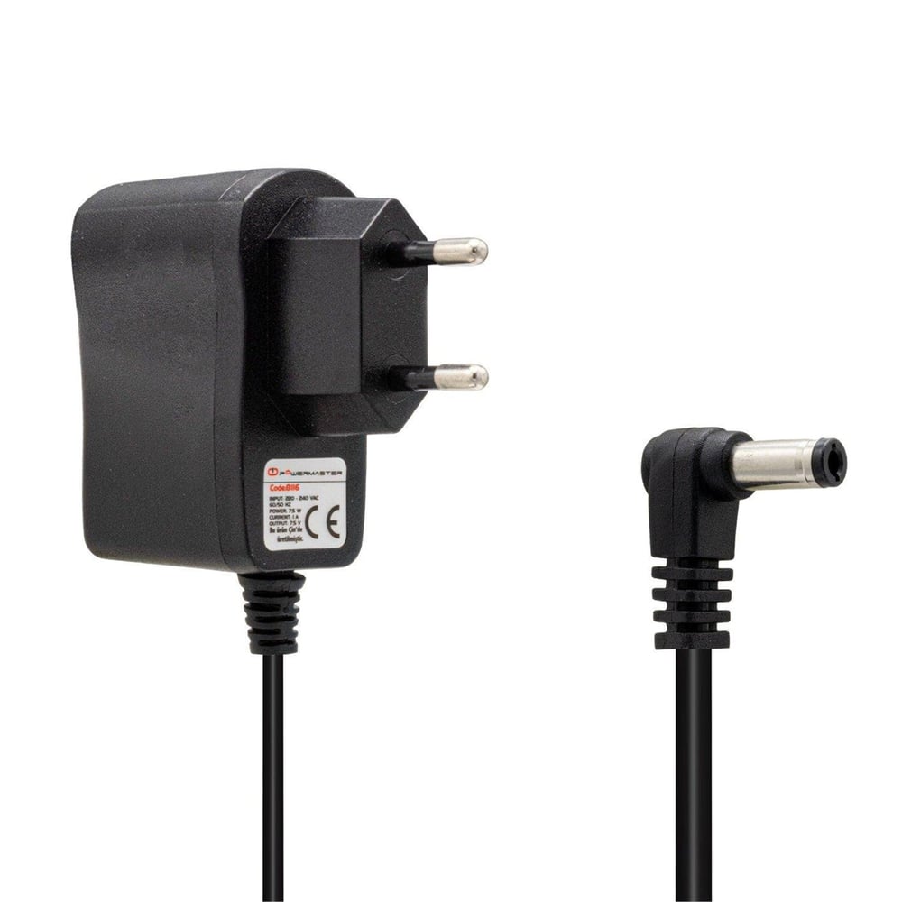 Powermaster Powermaster PM-8116 7.5 Volt - 1 Amper 5.5*2.5 Mm Uçlu Priz Tipi Adaptör - Adaptörler