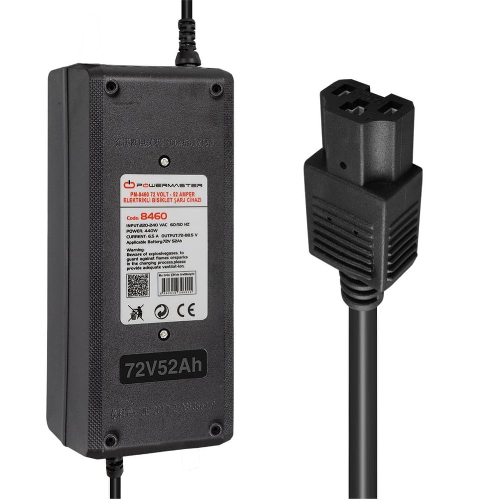 Powermaster Powermaster PM-8460 72 Volt - 52 Amper Elektrikli Bisiklet Şarj Cihazı - Elektrikli Bisiklet Şarj Cihazı