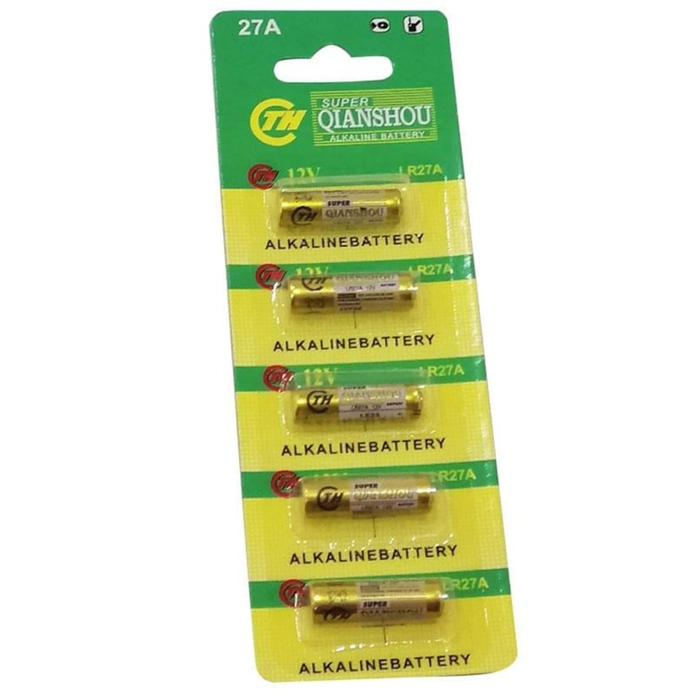 Powermaster Powermaster Qianshou LR27A 12 Volt İnce 27A Alarm Pili (5\'li Paket) - Piller