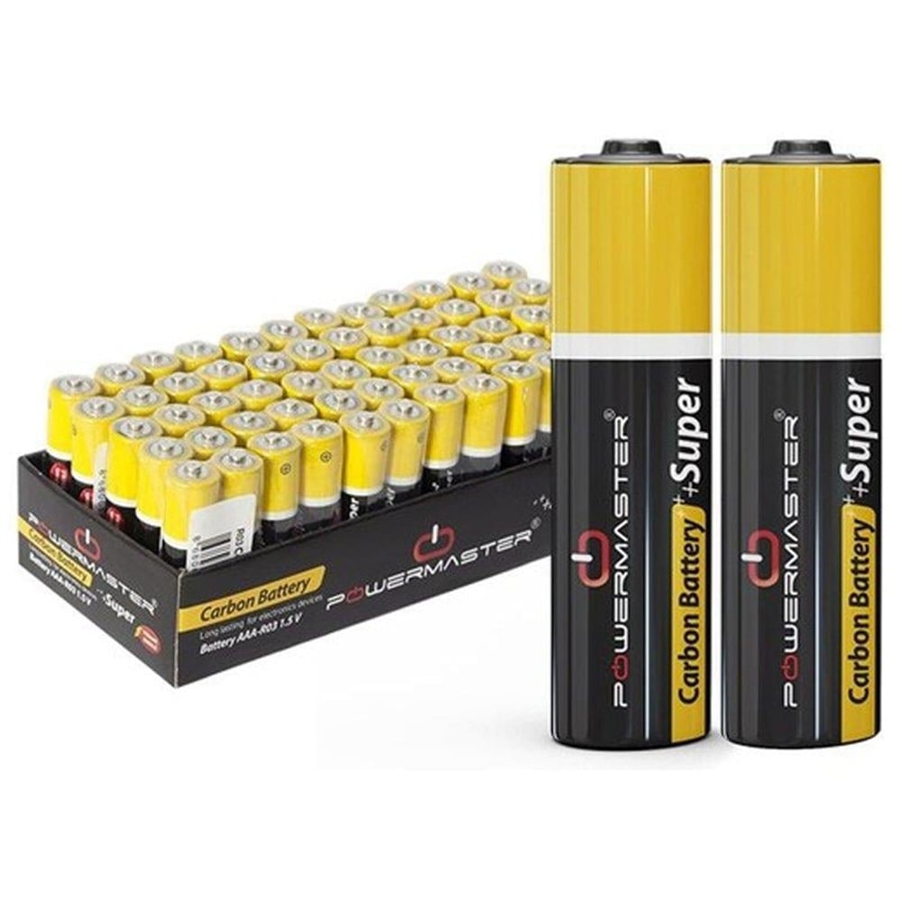 Powermaster Powermaster R03 1.5V AAA Çinko Karbon İnce Kalem Pil (60 Adet) - Piller