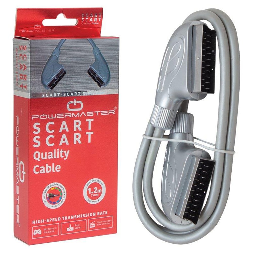 Powermaster Powermaster Scart Scart 1.2 Mt. Gri 7 Mm 1.Kalite Kablo - Scart Kablolar