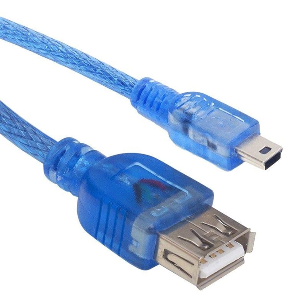 Powermaster Powermaster Usb 5 Pin Erkek-Usb Dişi 30 Cm Şeffaf iPod Kablosu - Çevirici ve Dönüştürücü
