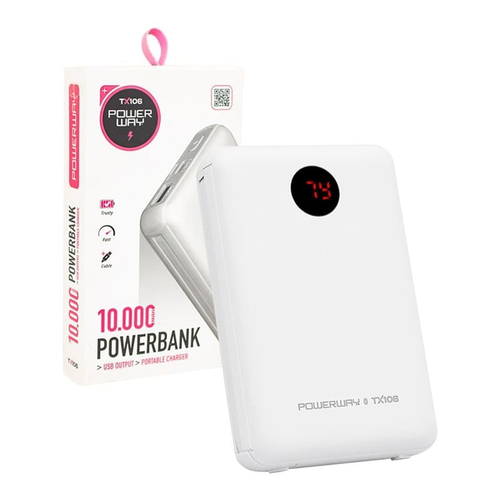Powerway Powerway 10000 mAh Dijital Göstergeli Powerbank TX106 - Powerbank